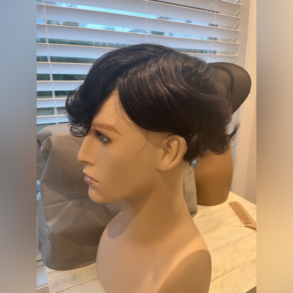 Chad Skin Base Human Hair Toupee - Picture 5 of 11